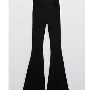 Aerie Ribbed High Rise Flare Pant